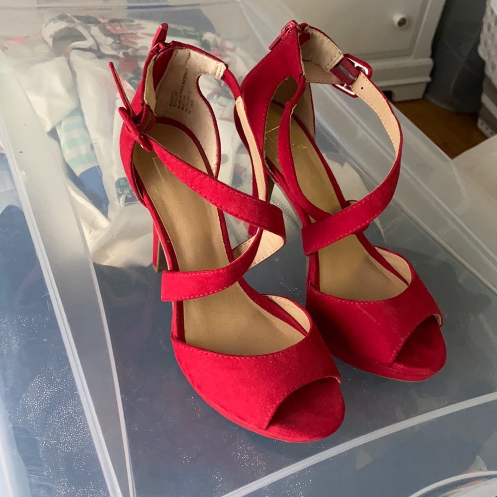 Red Madden Girl Heels